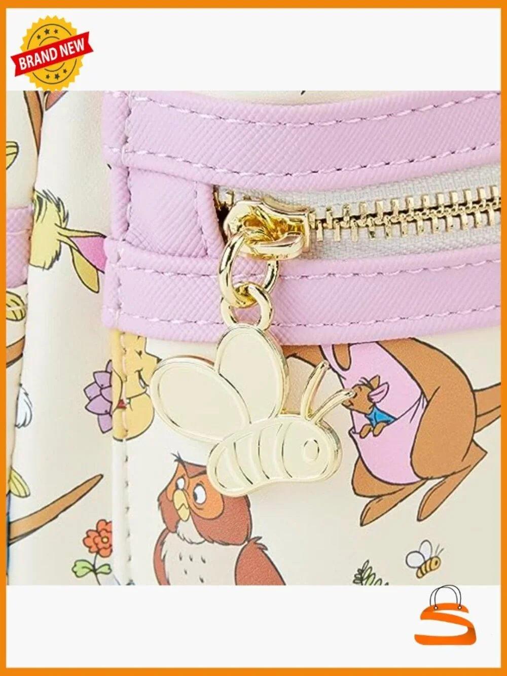 Loungefly Disney Mini Backpack Winnie the Pooh Eeyore Friends AOP Shoulder Bag